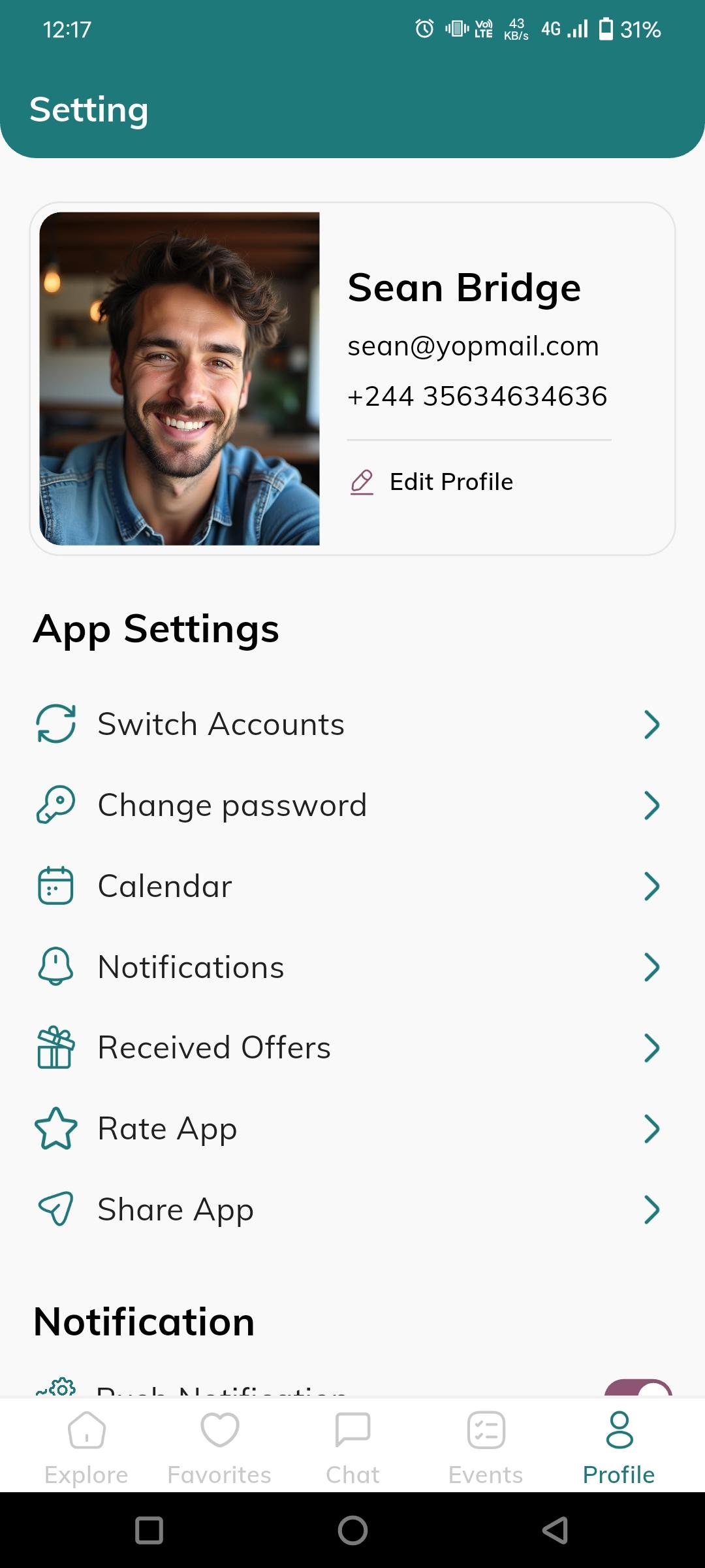 Profile Settings