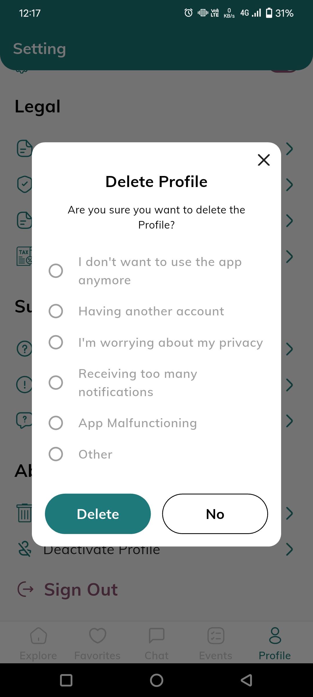 Confirmation Modal